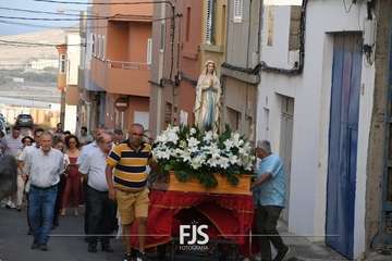 El Goro despide sus fiestas patronales con la procesión de la patrona/TA y Francisco Javier Santana.